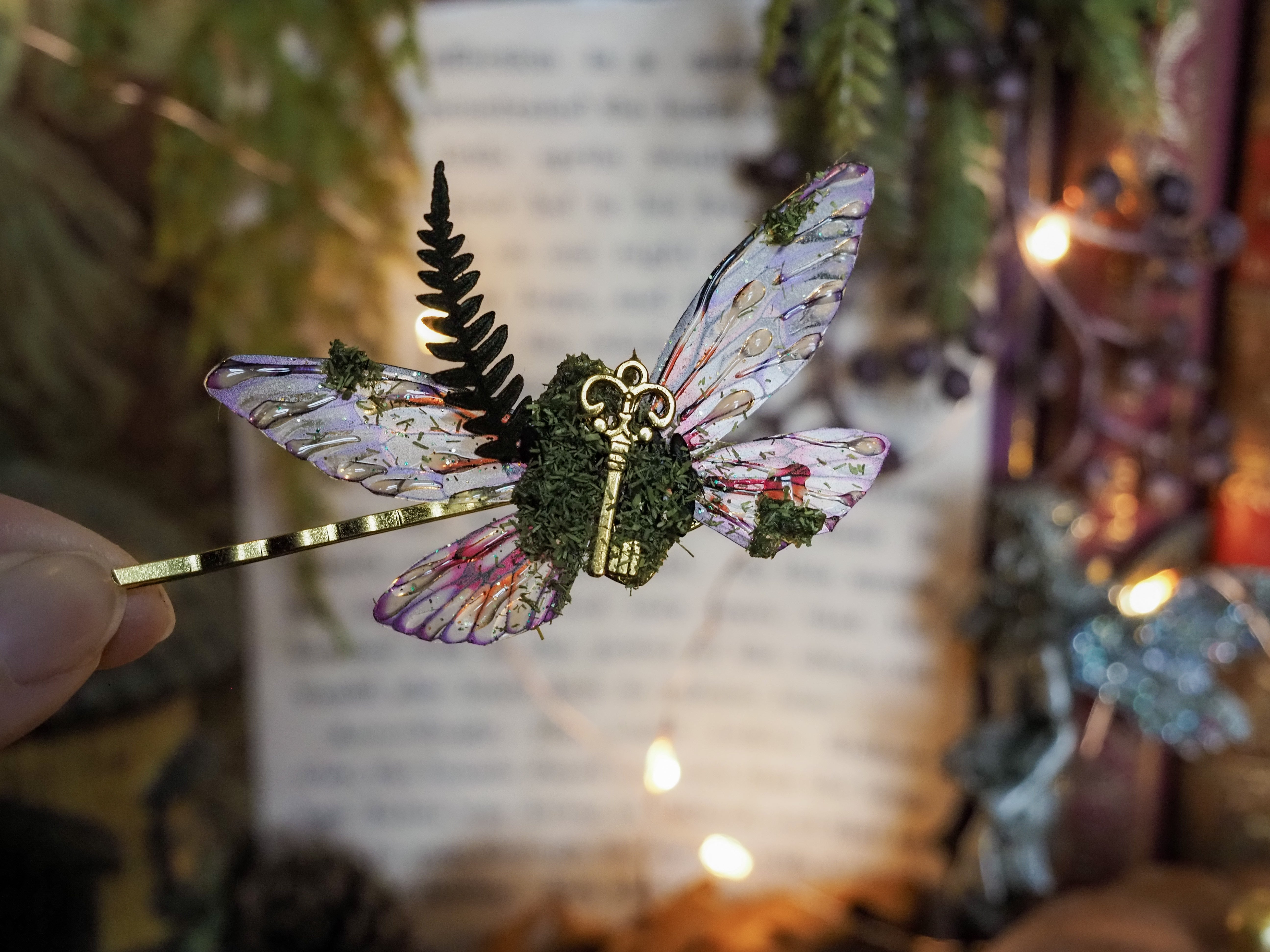 OOAK Hairclip - magical key