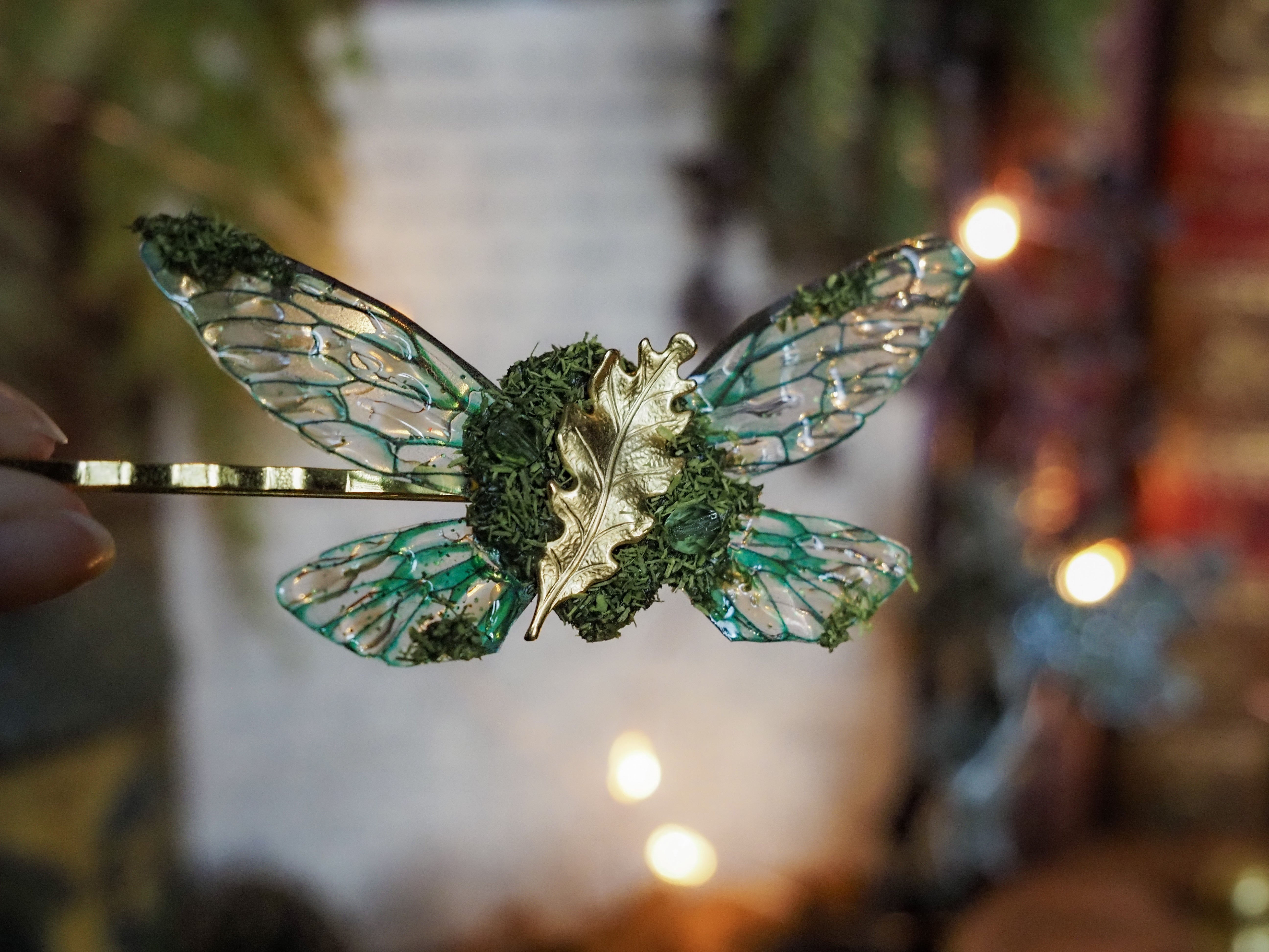 OOAK Hairclip - Acorn Leaf