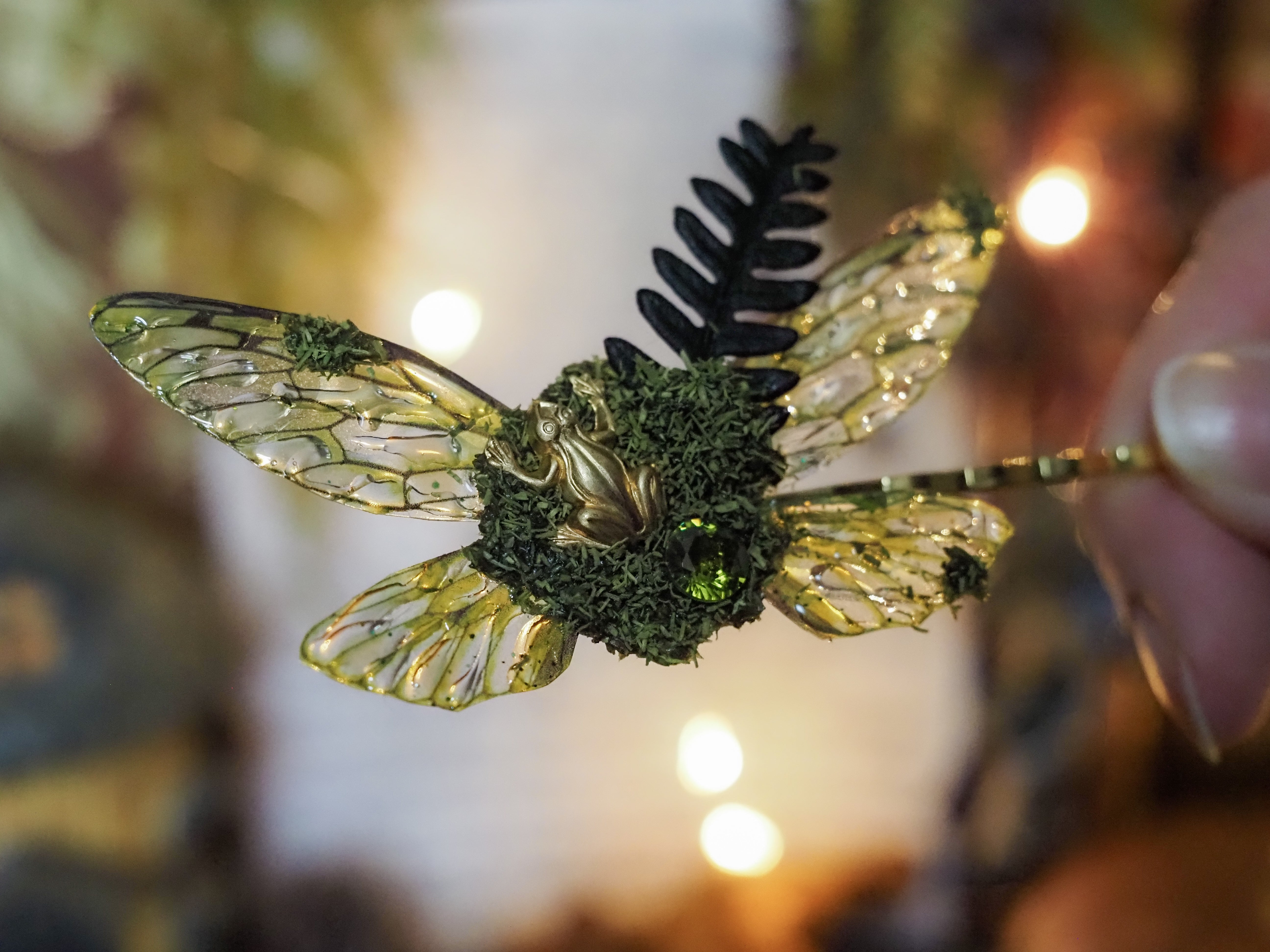 OOAK Hairclip - Forest Frog