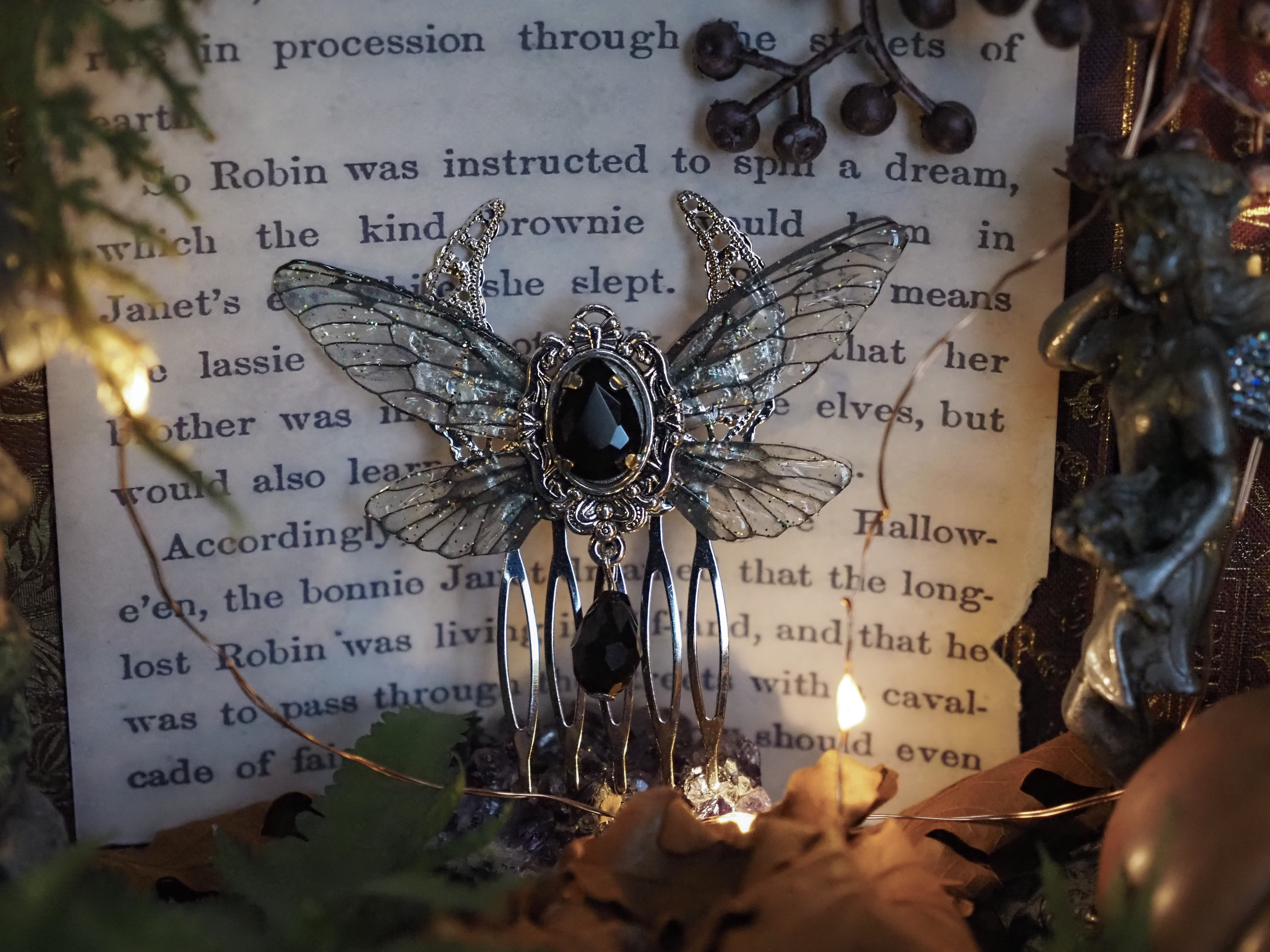 Haircomb black moon - small