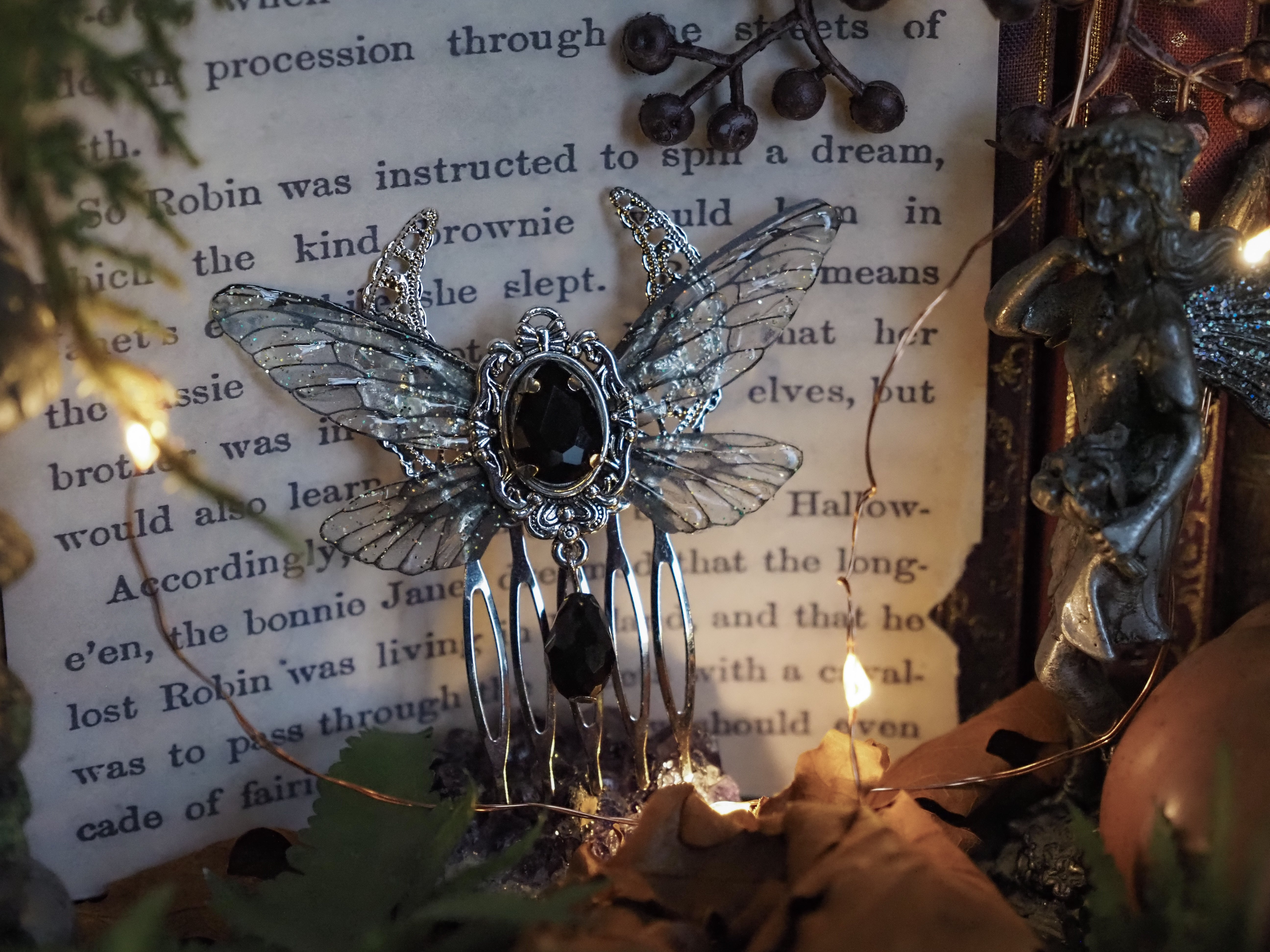 Haircomb black moon - small