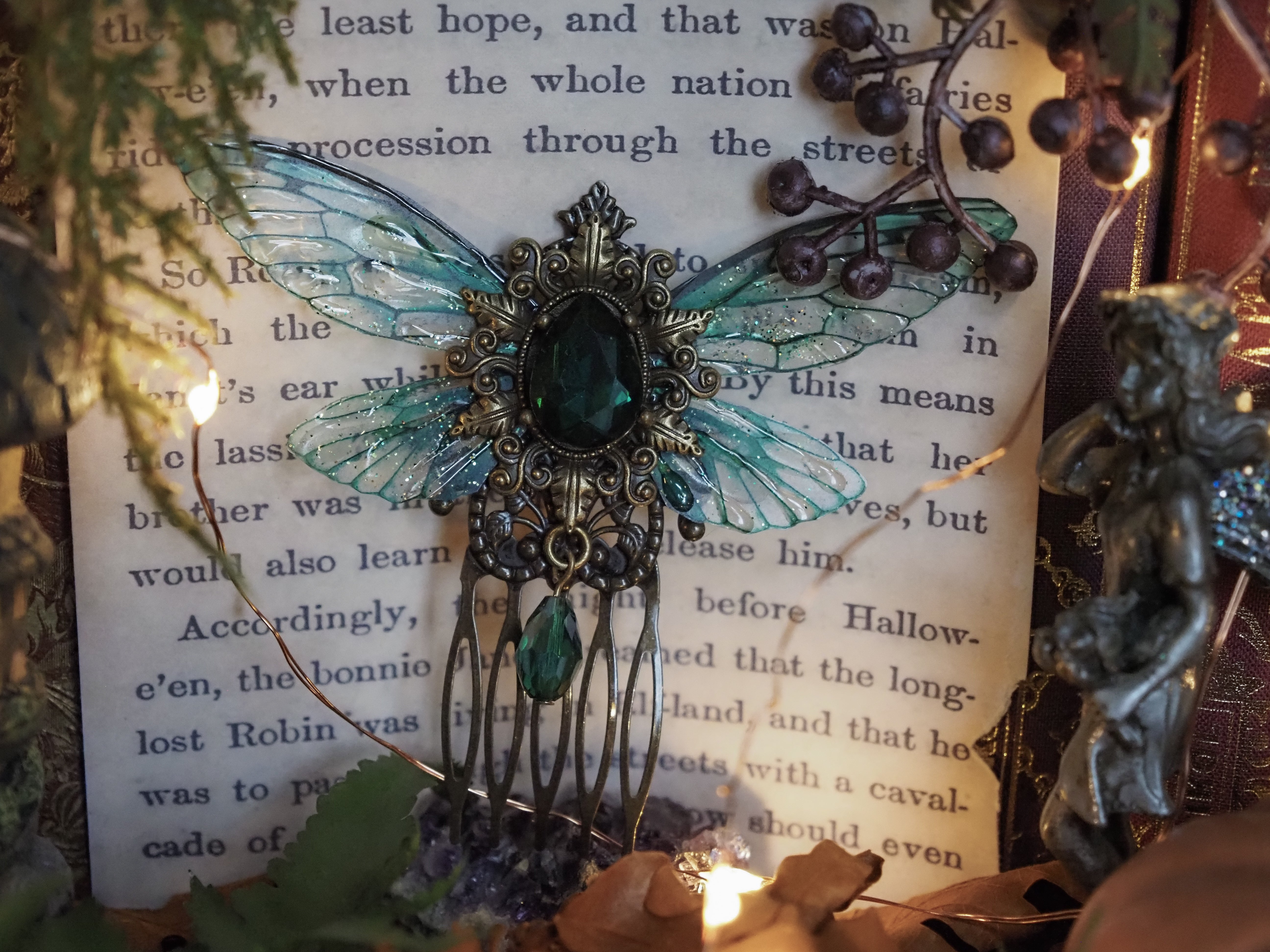 Haircomb Emerald Bronce