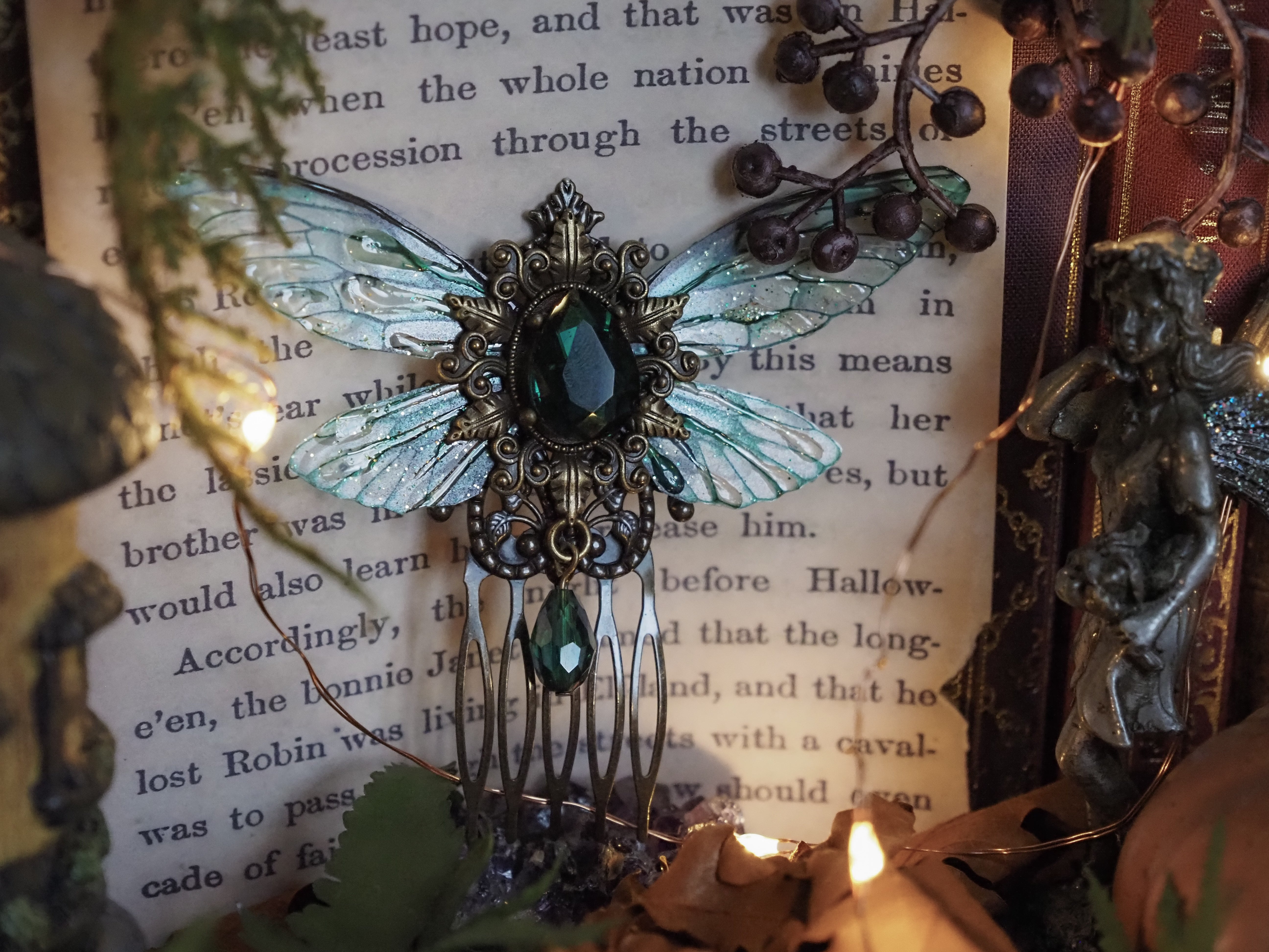 Haircomb Emerald Bronce