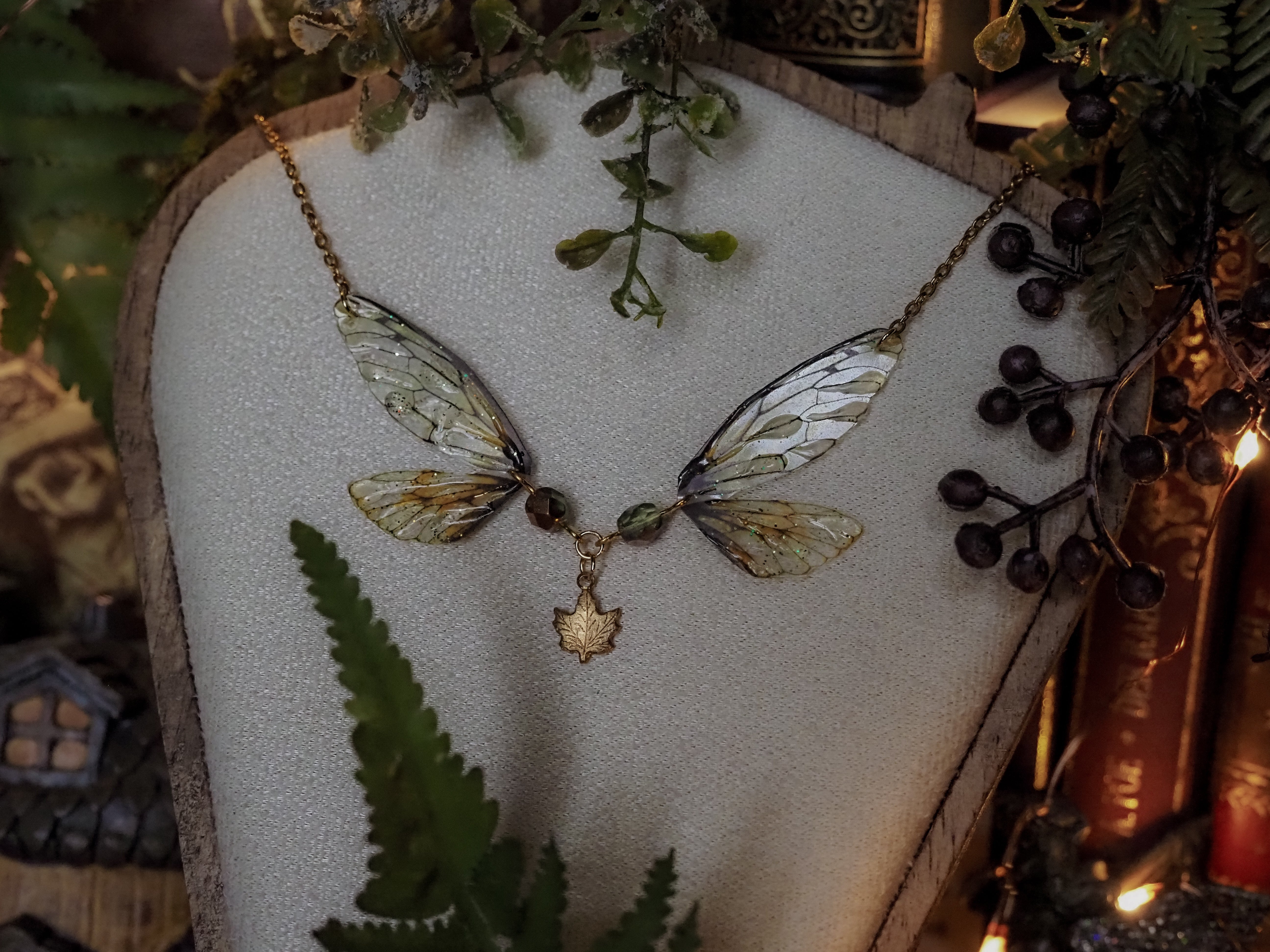 Enchanted Necklace - nature, maple leaf