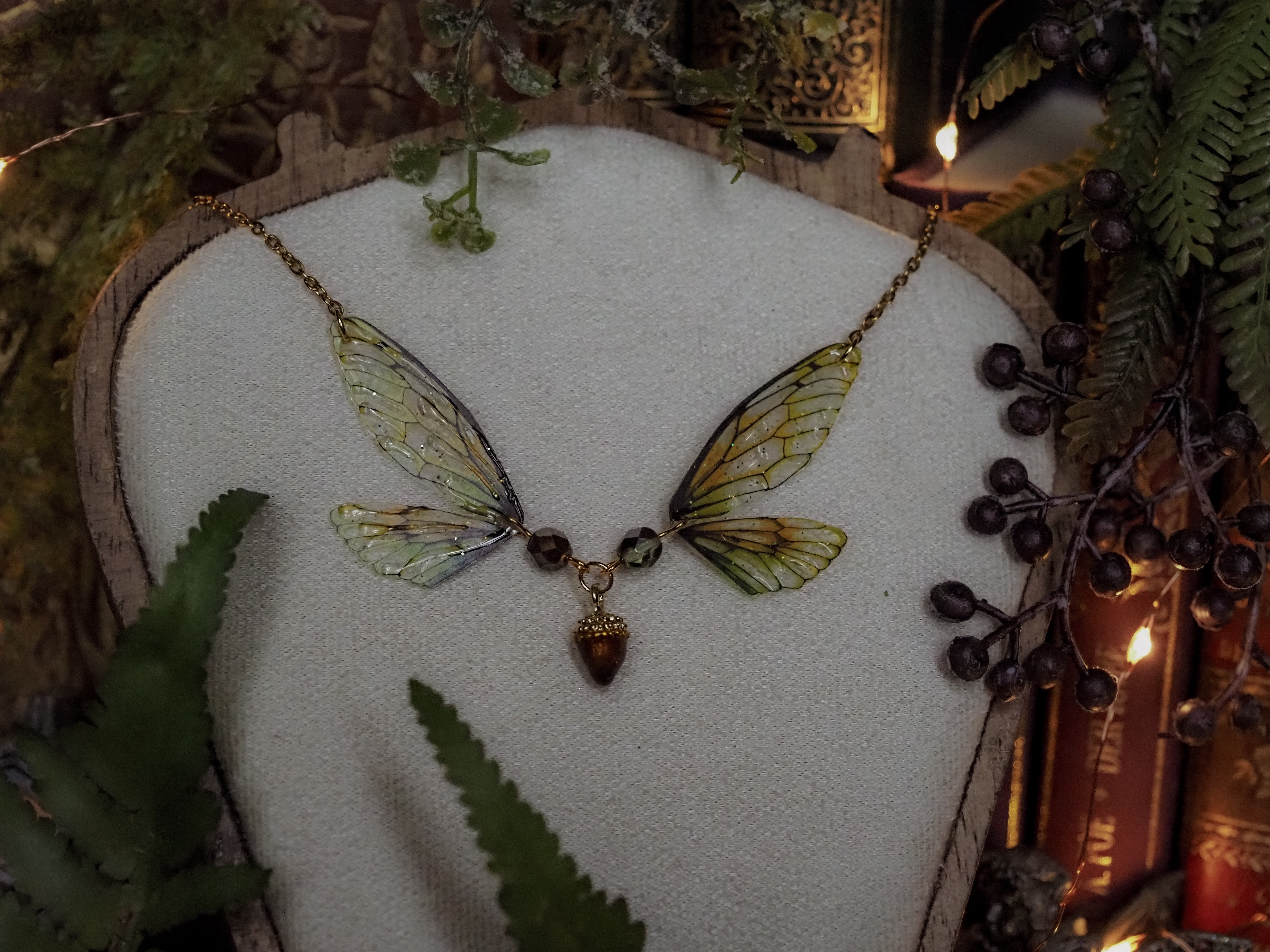 Enchanted Necklace - autumn, acorn