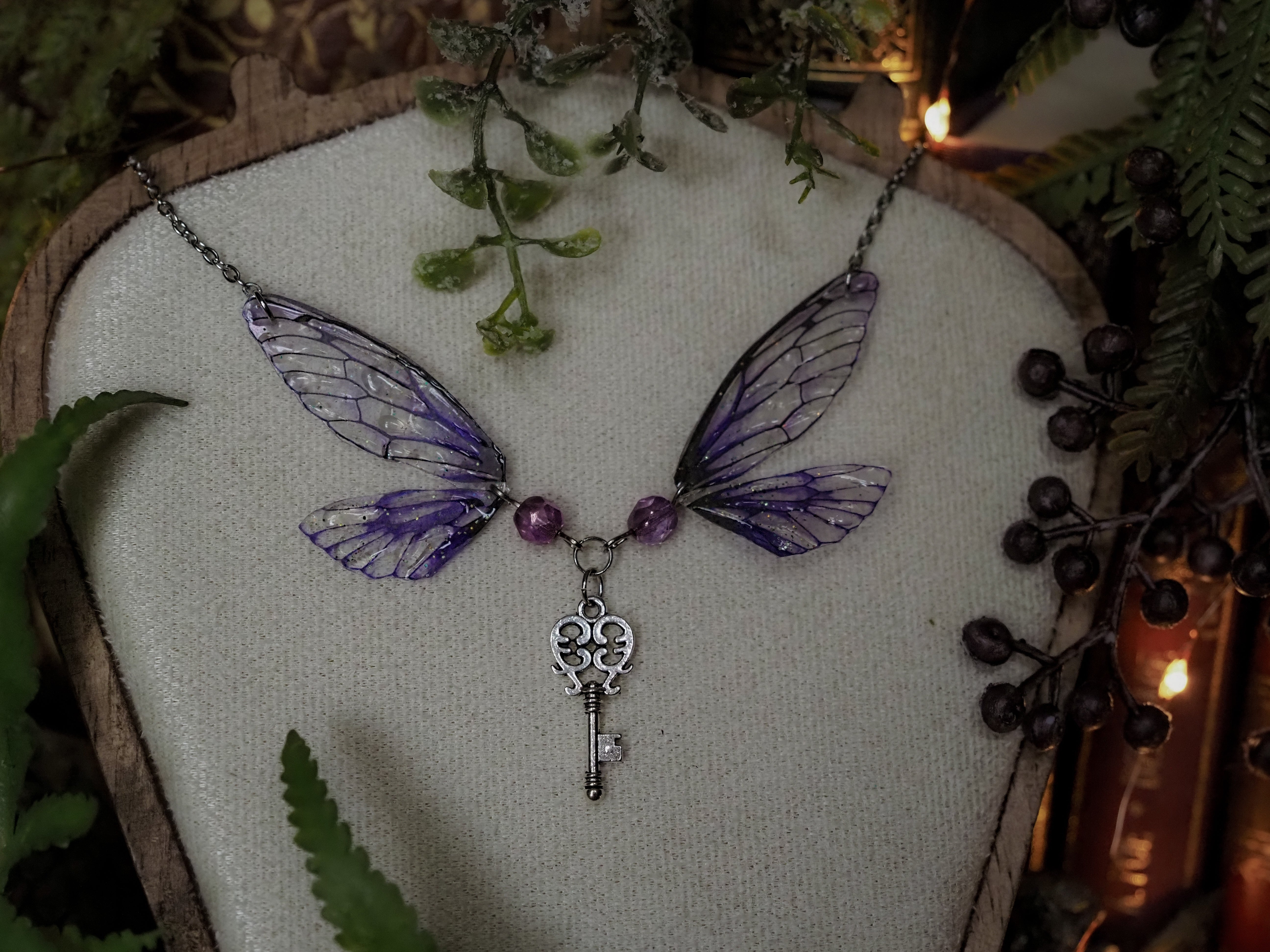 Enchanted Necklace - purple, key