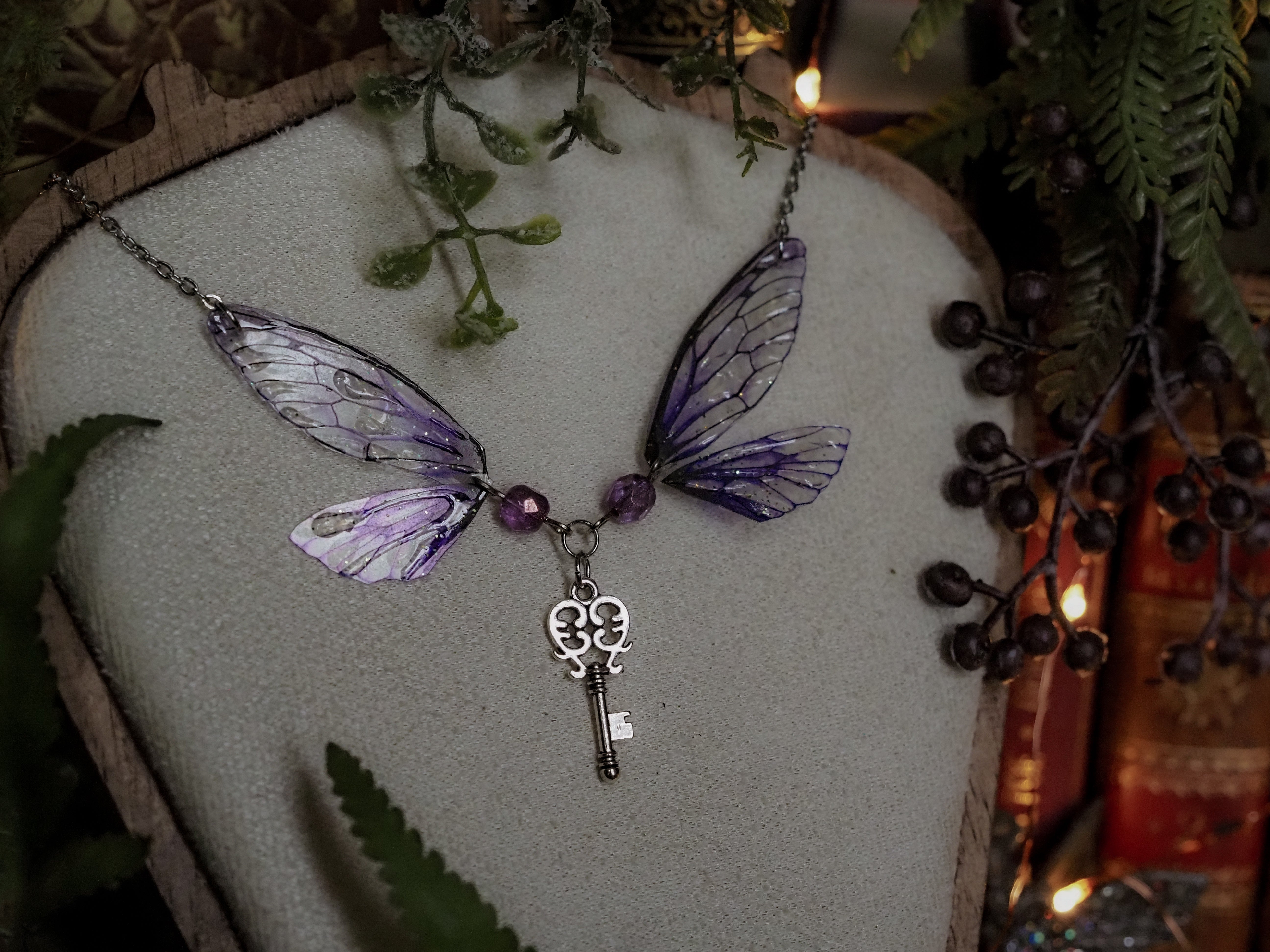 Enchanted Necklace - purple, key