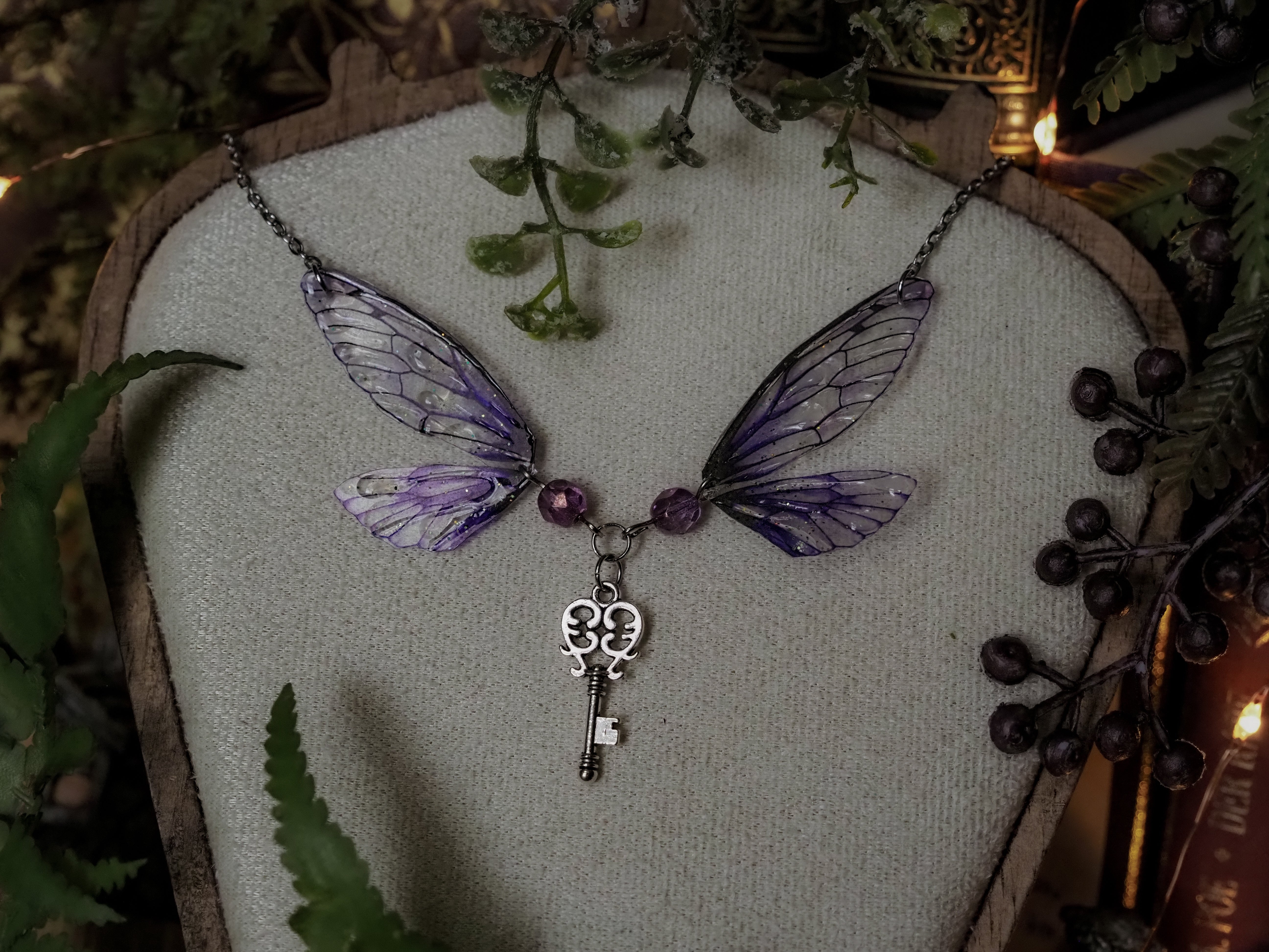 Enchanted Necklace - purple, key