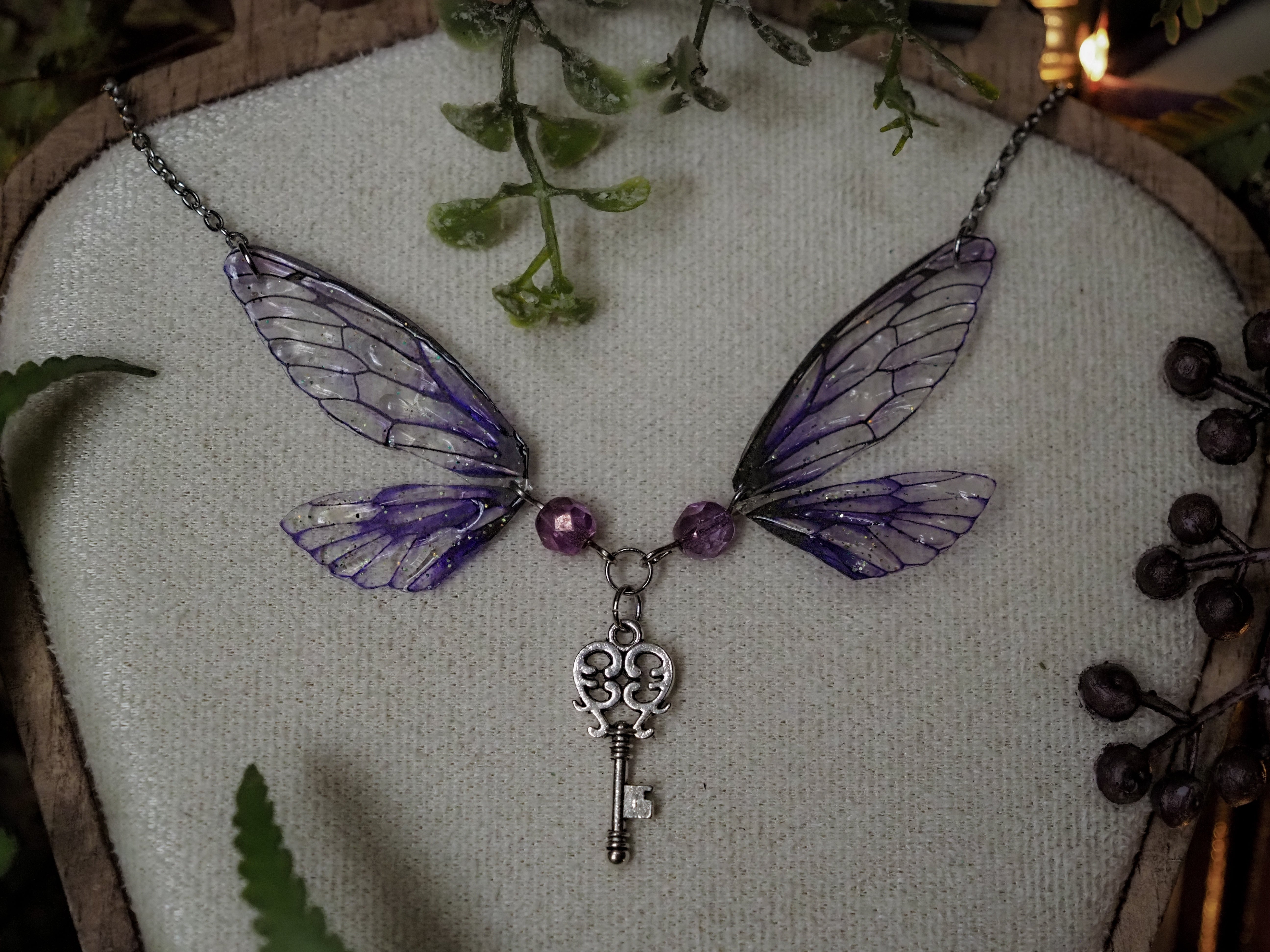 Enchanted Necklace - purple, key