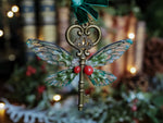 Load image into Gallery viewer, Christmas Key - emerald, thistle
