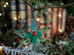 Christmas Key - metallic green