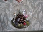 Load image into Gallery viewer, OOAK Pinecone Globe red, snow
