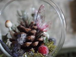 Load image into Gallery viewer, OOAK Pinecone Globe red, snow
