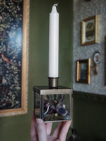 Load image into Gallery viewer, Festive Faerie Yule Candle Holder Set of two
