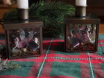 Load image into Gallery viewer, Festive Faerie Yule Candle Holder Set of two
