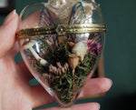 Load image into Gallery viewer, OOAK Glass hearted container - purple glass
