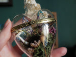 Load image into Gallery viewer, OOAK Glass hearted container - purple glass
