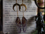 Load image into Gallery viewer, Faerie earrings moon and stars gold sunrise

