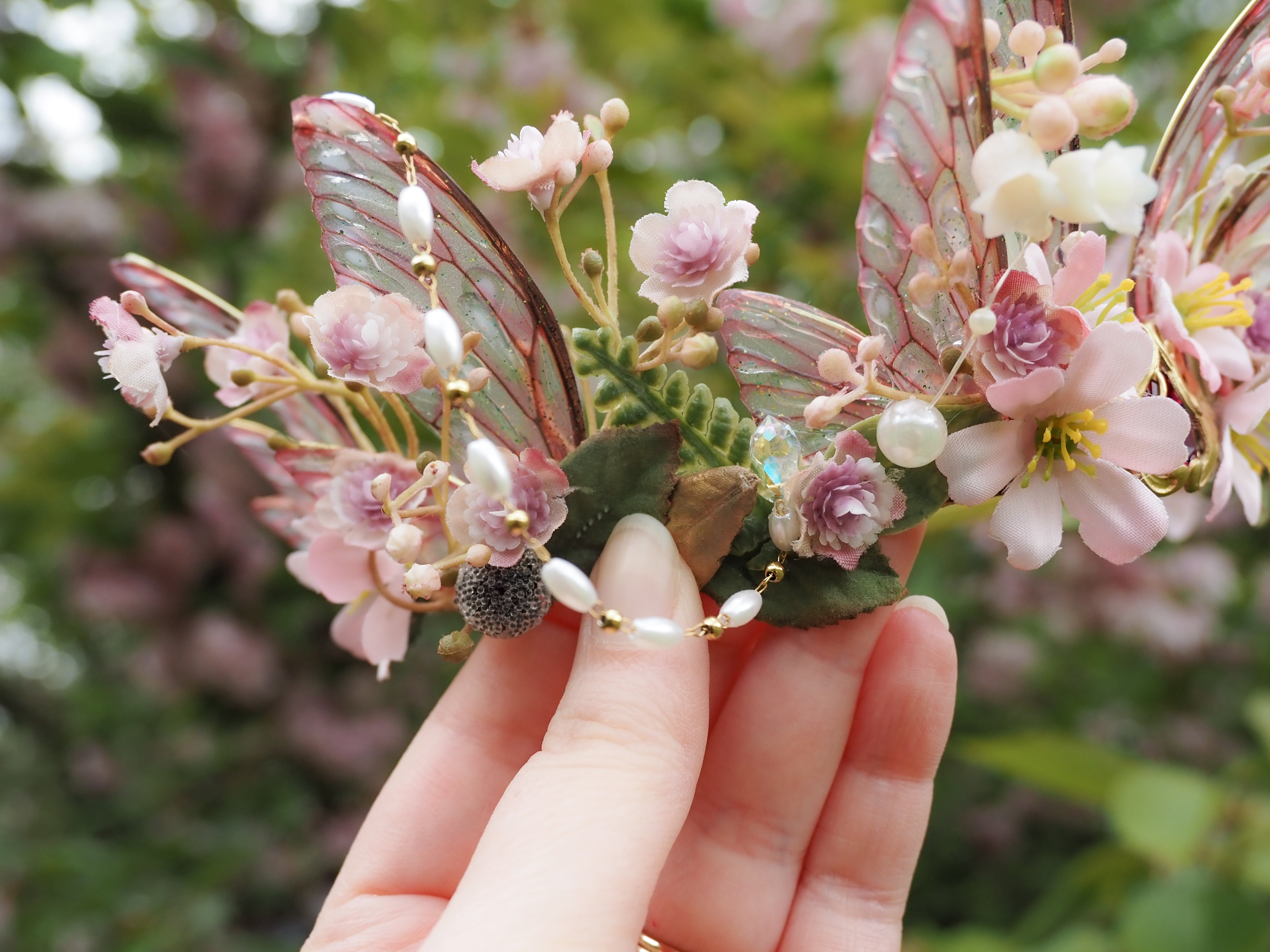 OOAK Cherry Blossom Crown