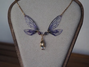 Enchanting necklace - purple flower