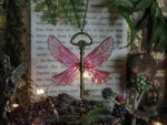 Load image into Gallery viewer, Flying Key - small, pink, bronce
