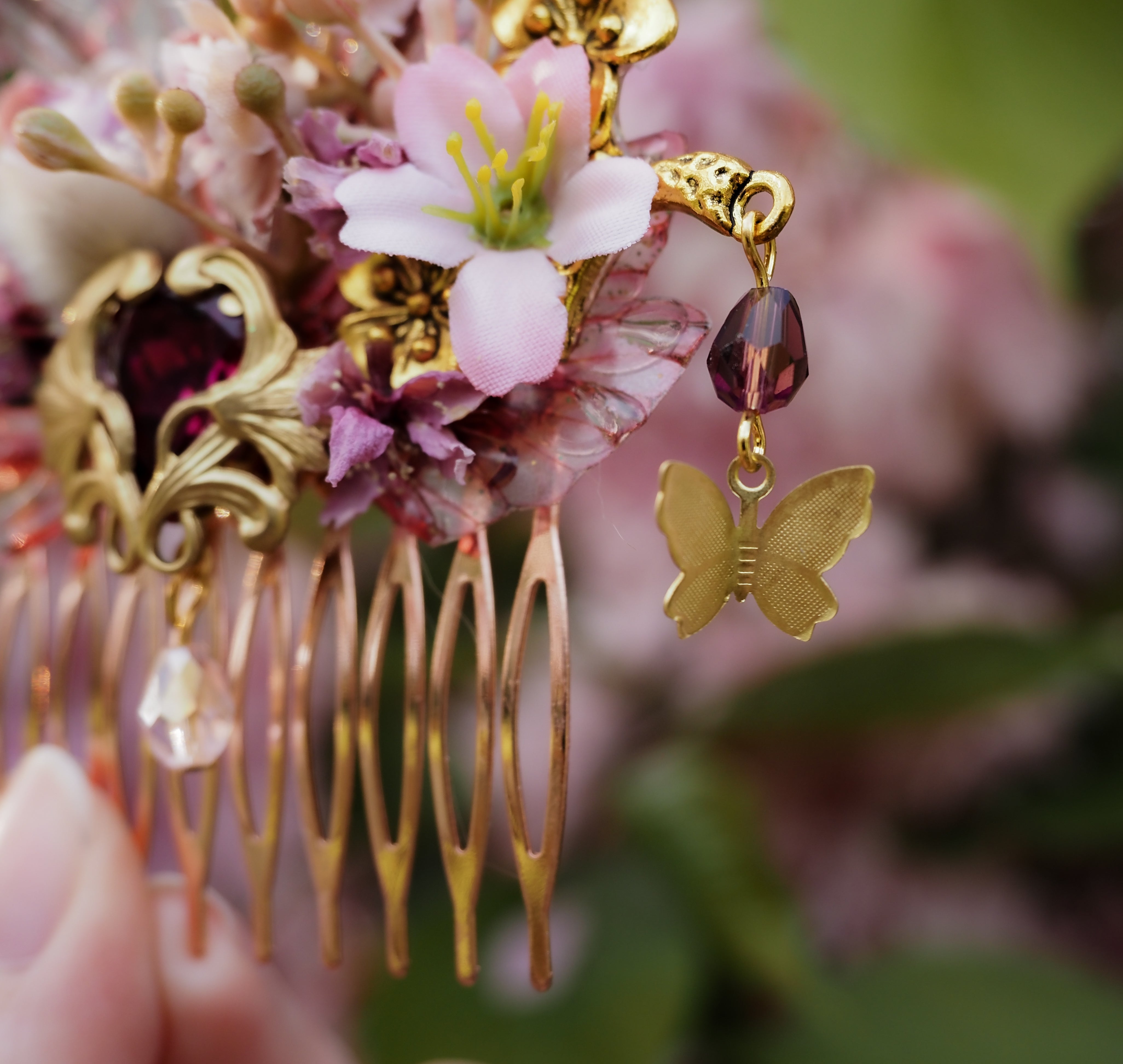 OOAK Hair Comb little rabbit