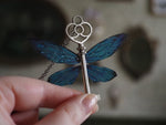 Load image into Gallery viewer, Flying Key small - blue, silver
