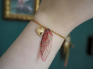 Bracelet - pink, heart