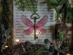 Load image into Gallery viewer, Flying Key - small, pink, bronce
