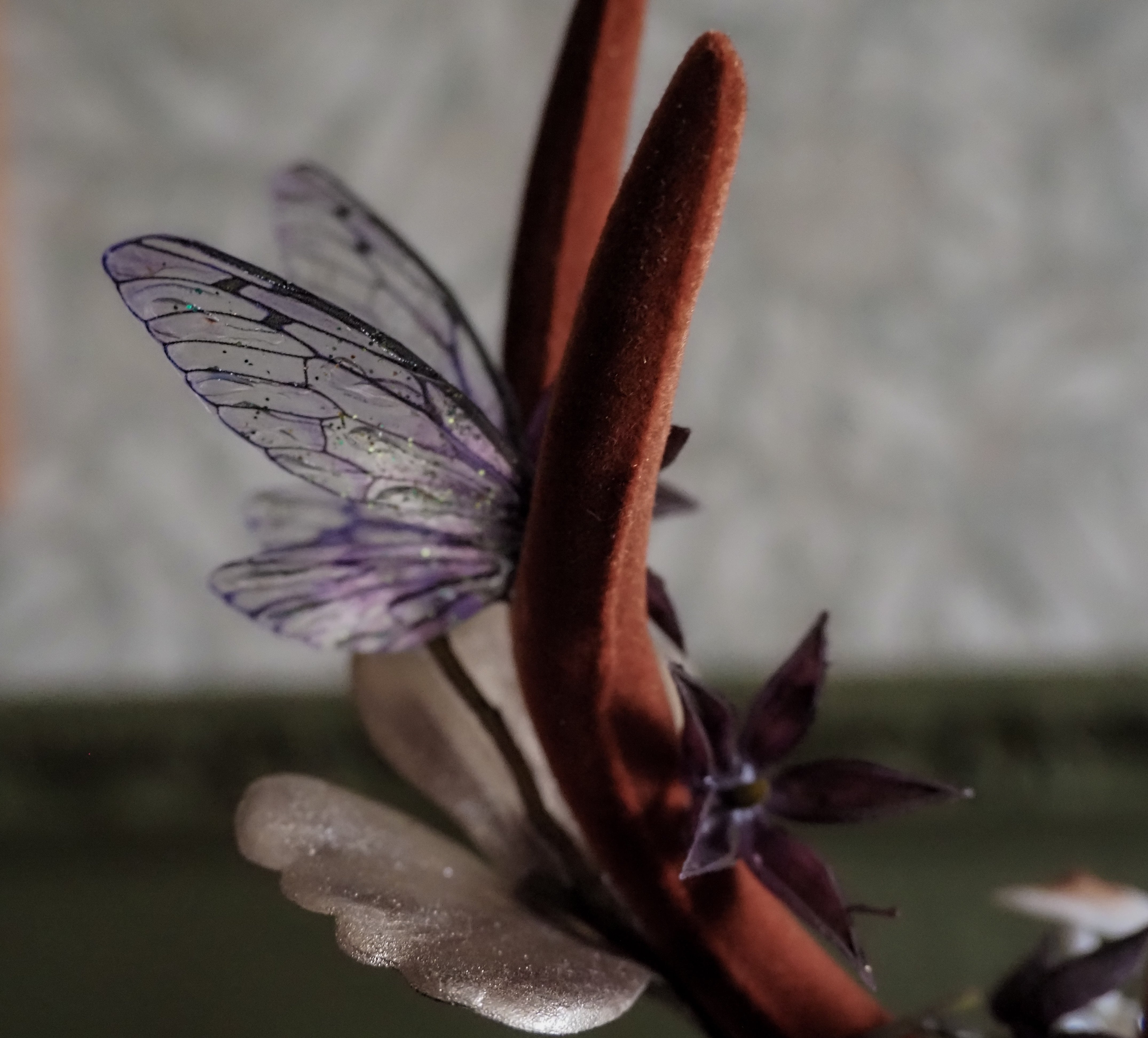 OOAK Antler Headpiece - purple dream
