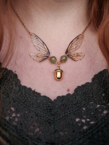 Enchanting necklace - nature, acorn