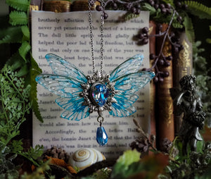 Whimsical necklace - blue