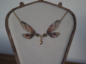 Enchanting necklace - pumpkin patch, acorn - mini