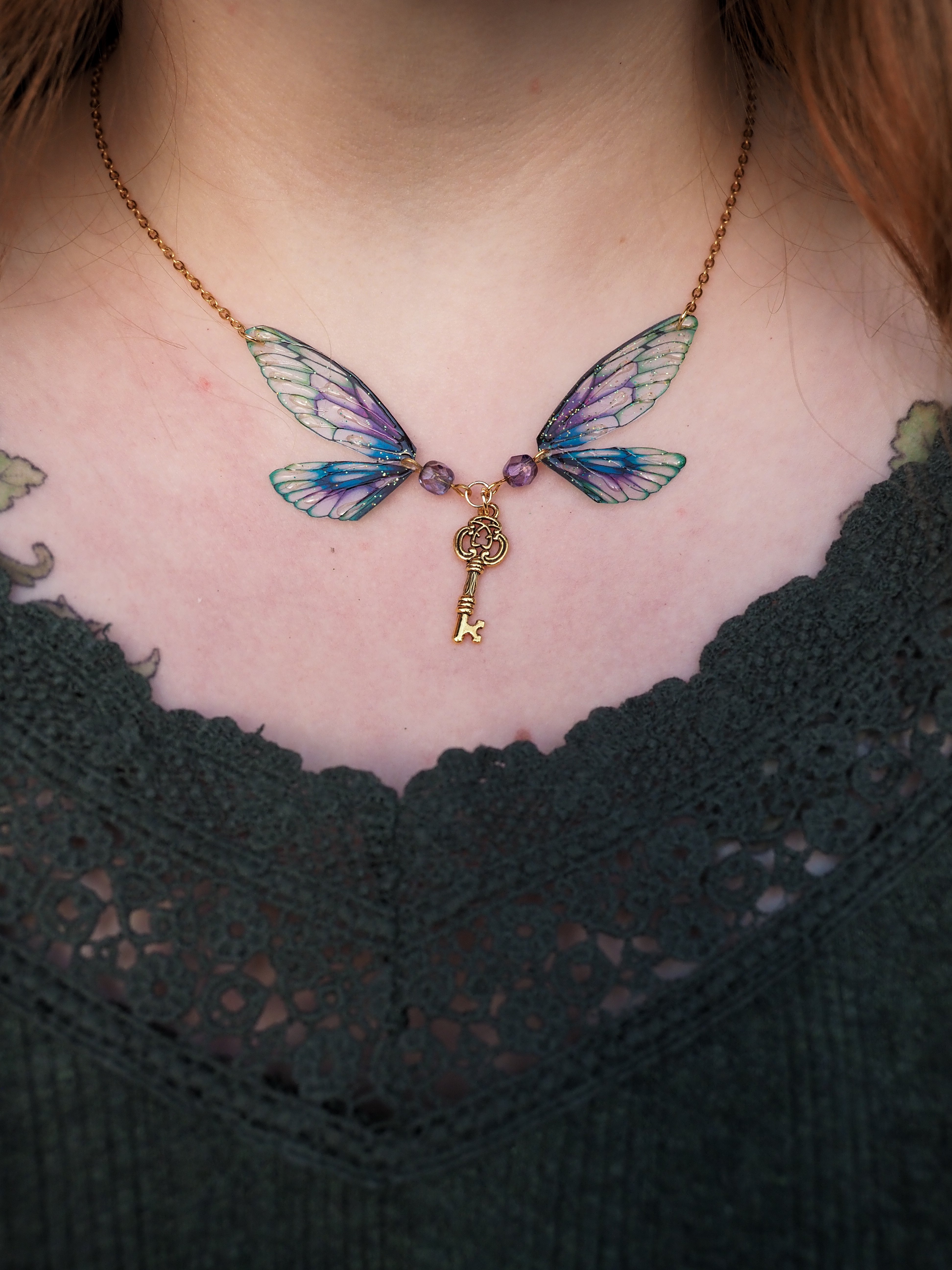 Enchanting necklace - kelpie, key