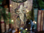 Load image into Gallery viewer, Moon Earrings - nature, gold, citrin
