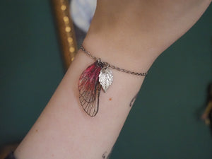 Bracelet pink leaf