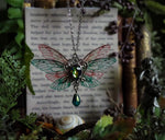 Load image into Gallery viewer, Pixie necklace - emerald / pink
