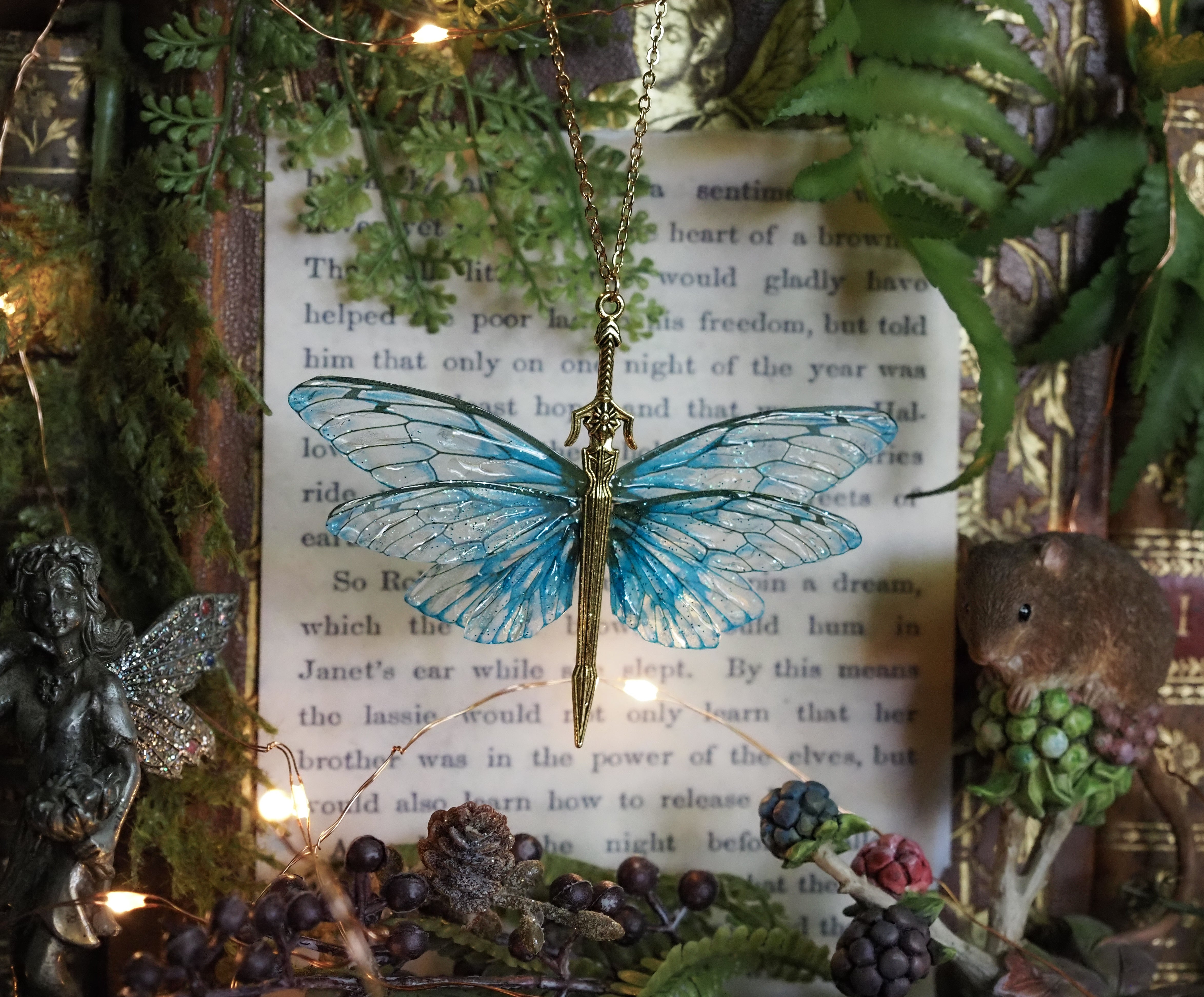 Sword Necklace - Blue