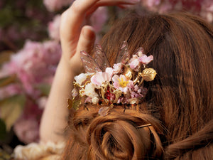 OOAK Hair Comb Cherry Blossom