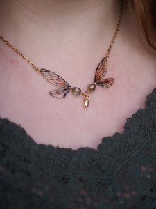 Enchanting necklace - pumpkin patch, acorn - mini
