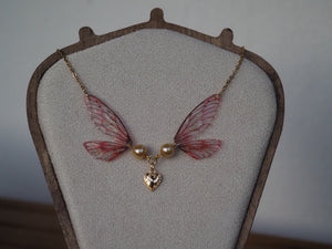 Enchanting necklace - pink, heart