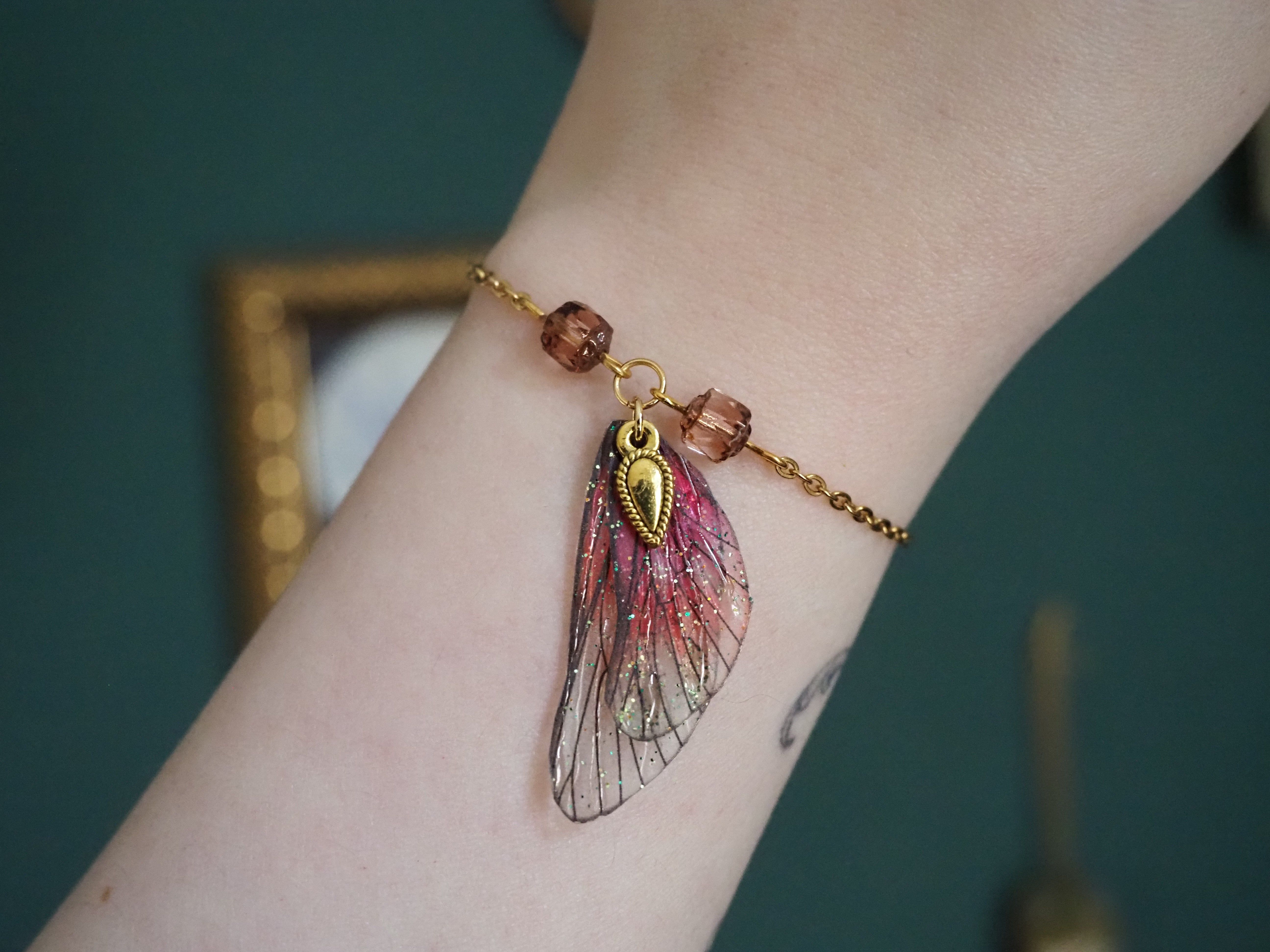 Bracelet - pink, pearls