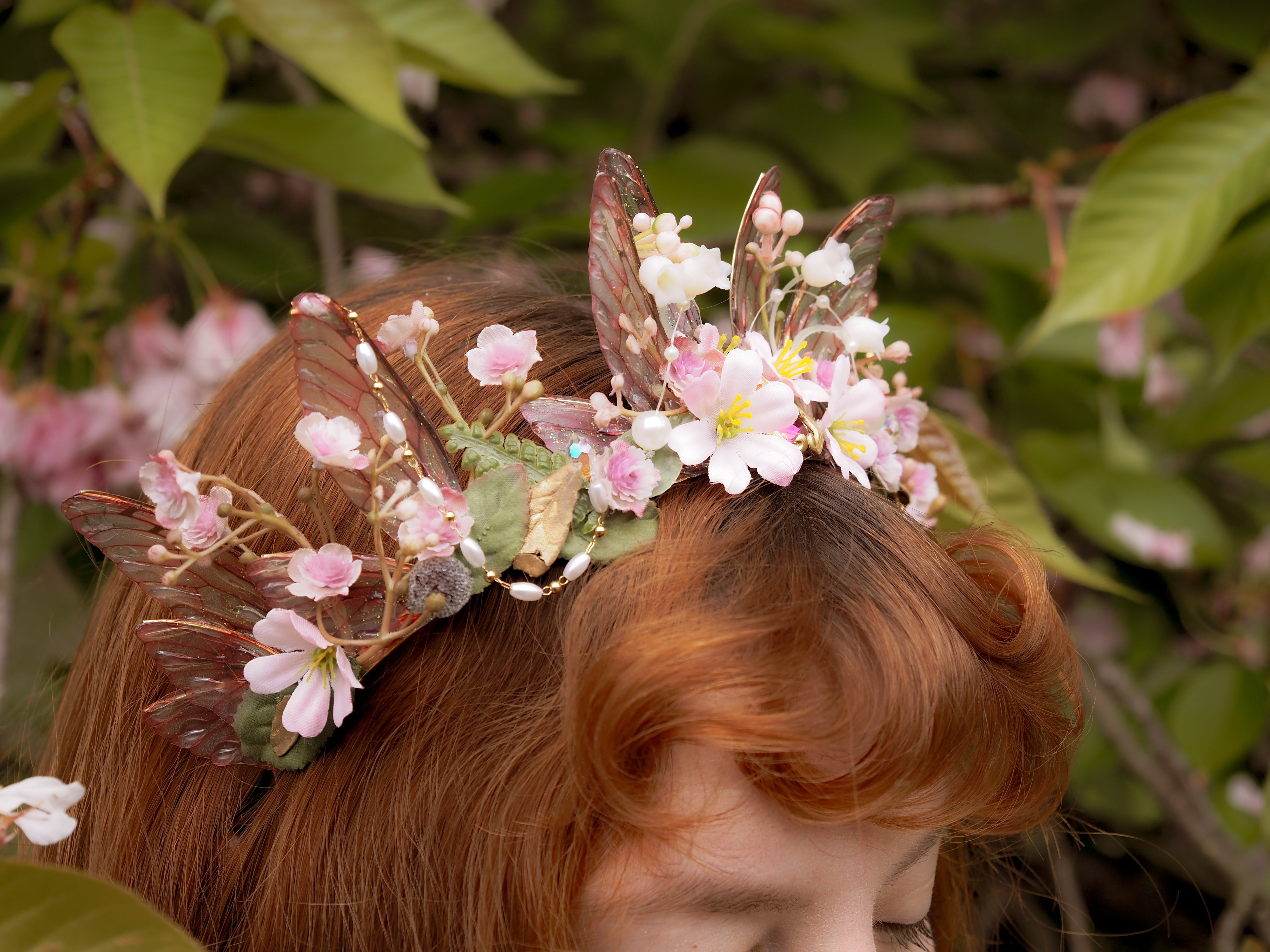OOAK Cherry Blossom Crown