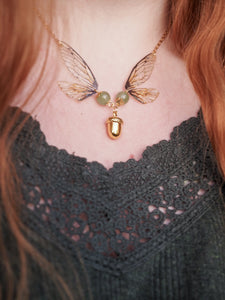 Enchanting necklace - nature, acorn