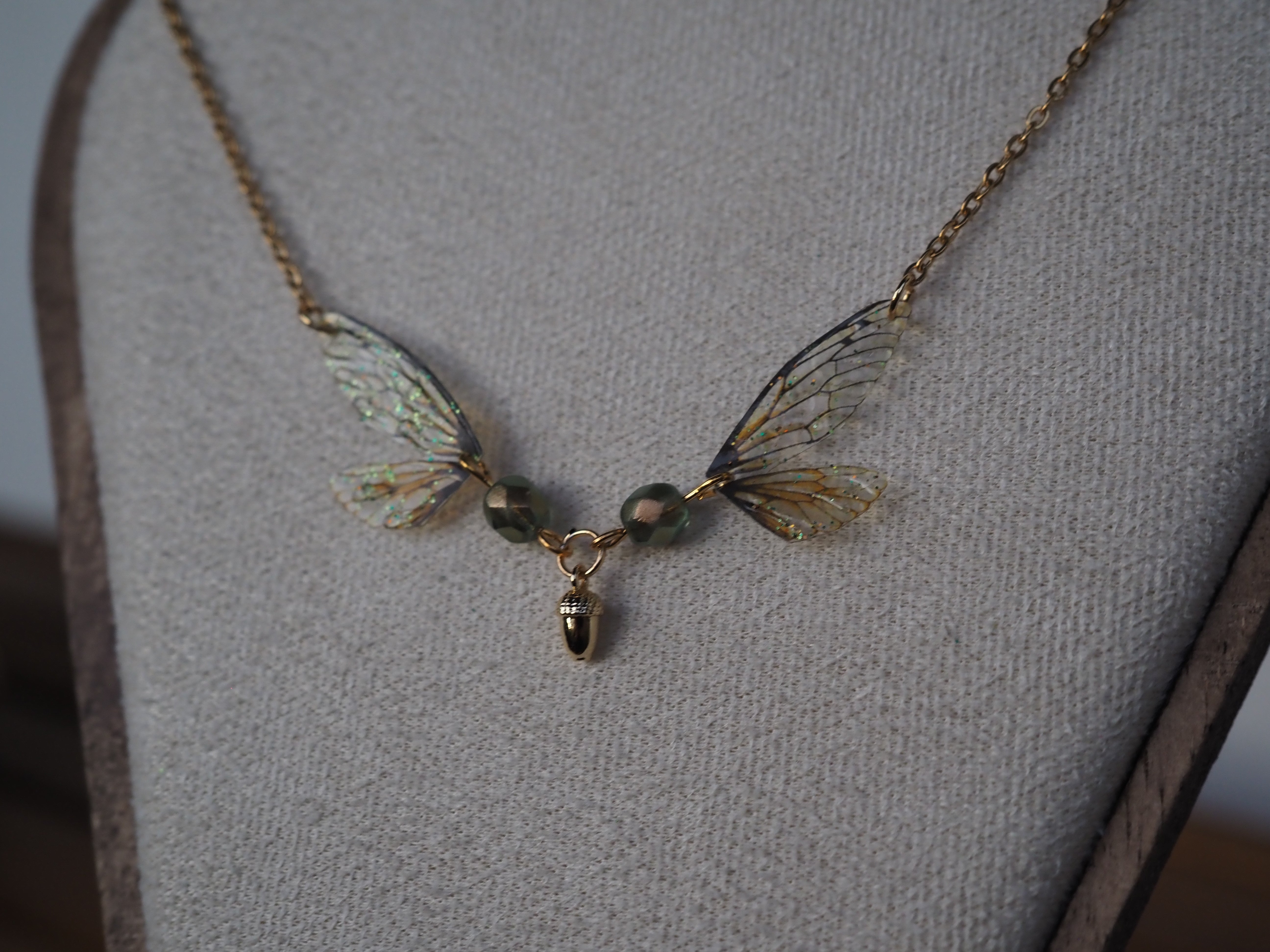 Enchanting necklace - nature, acorn - mini