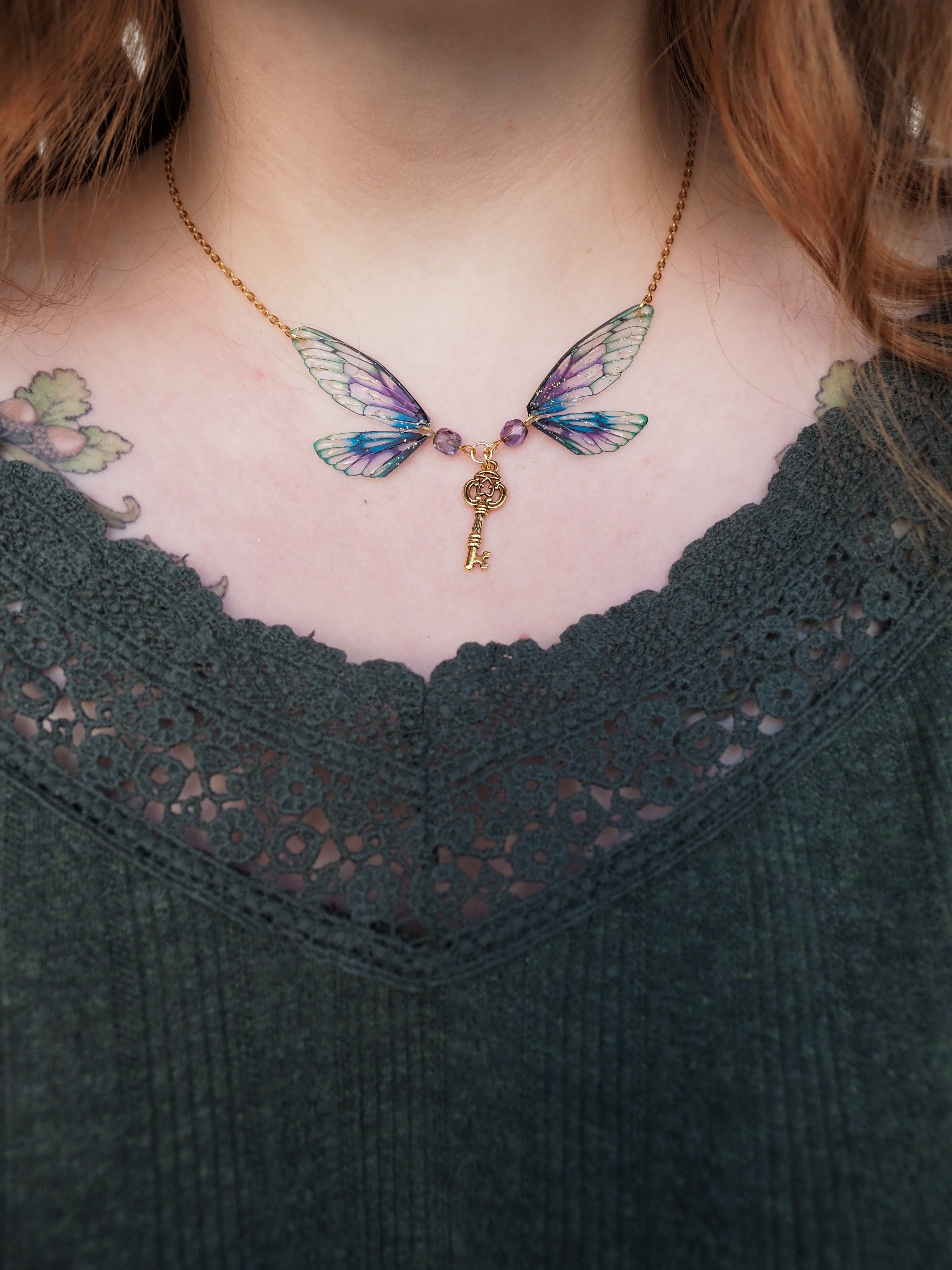 Enchanting necklace - kelpie, key