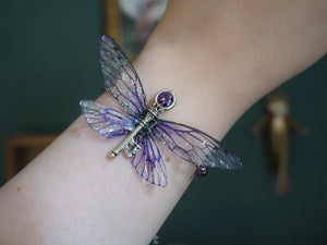 Flying Key Bracelet - purple, silver