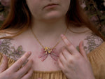 Lade das Bild in den Galerie-Viewer, Cherry Blossom necklace pink, gold - made to order
