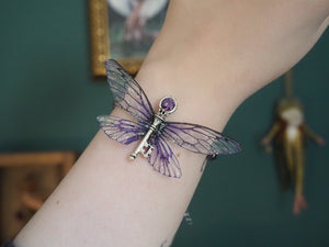 Flying Key Bracelet - purple, silver