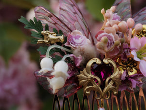 OOAK Hair Comb little rabbit